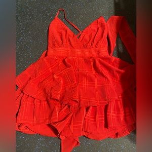 Short ruffle romper size 2! Worn once and purchased from hello molly